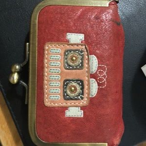 Fossil leather lipstick case/coin purse